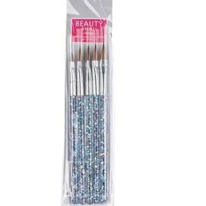 Kolinsky Acrylic Nail Brush Set GLITTER Multi Color